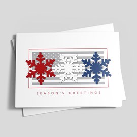 Red, White and Blue Snowflakes