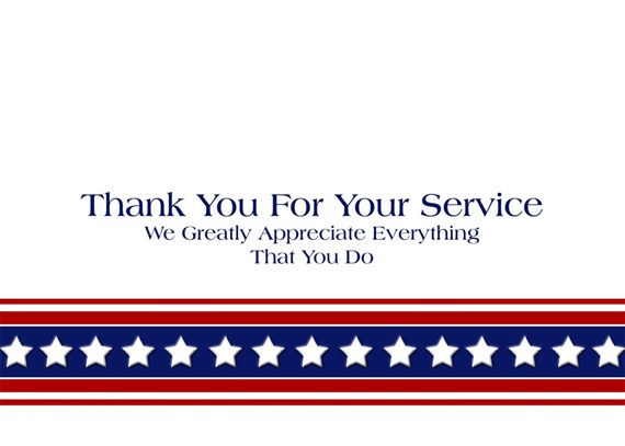 Patriotic Service Thank You