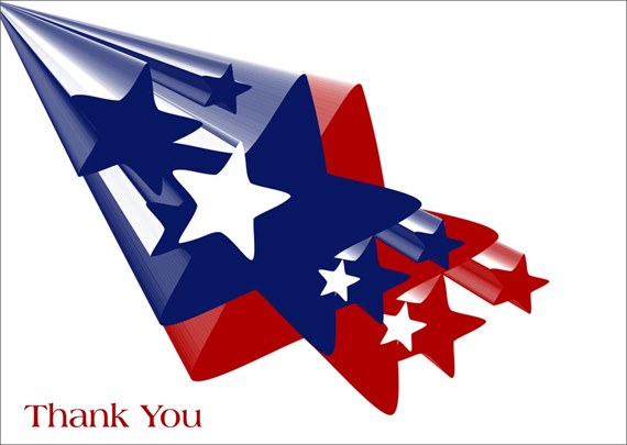 Patriotic Shooting Star Thank You