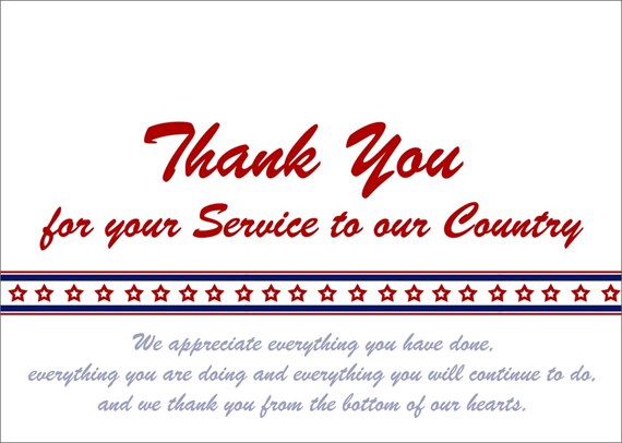 Serving Our Country Thank You