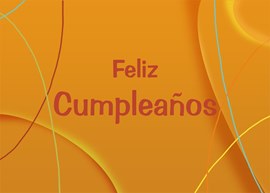 Orange Spanish Birthday