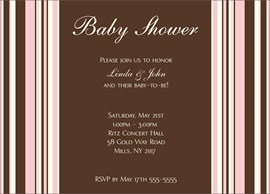 Elegant Pink Bars Baby Shower