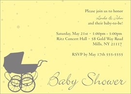 Baby Shower Girl Carriage