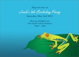 Tropical Frog Birthday Invite