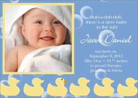 Rubber Ducky Birth Announcement