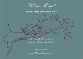Birds Nest We've Moved Card
