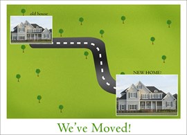 We've Moved Map Photo Card