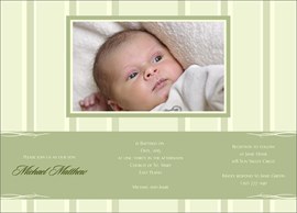 Green Striped Photo Baptism