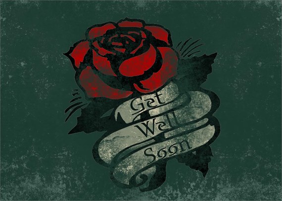 Rose Get Well Soon Card