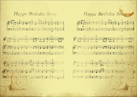 Sheet Music Birthday