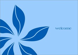 Blue Two Toned Welcome