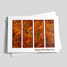 Window Pane Fall Leaf
