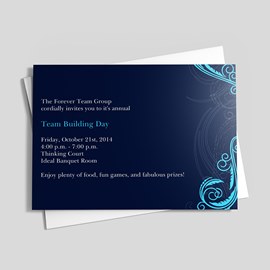 Two Toned Blue Scroll