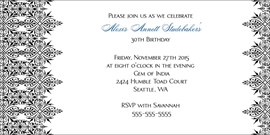 Black Intricate Invitation