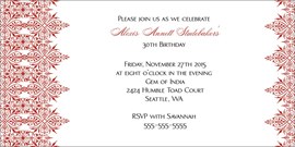 Red Intricate Invitation