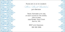 Blue Intricate Invitation