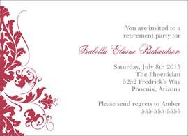 Red Blossoms Invitation