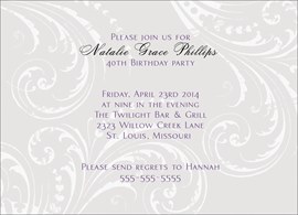 Gray Traditional Invitation