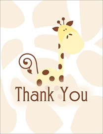 Cute Giraffe Thank You