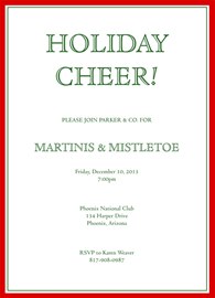 Holiday Red Invitation