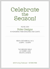 Holiday Silver Invitation