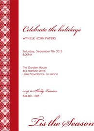 Red, Silver Filgree Border