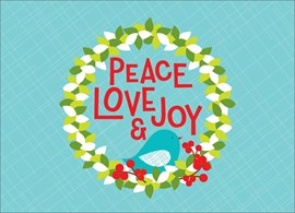 Peace Love Joy Wreath