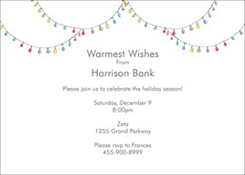Christmas Light White Invite