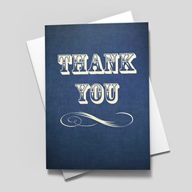 Blue Rustic Thank You