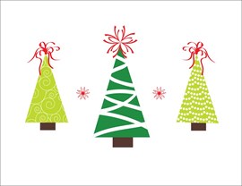 Three Holiday Trees