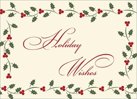 Red Holiday Wishes Enframed