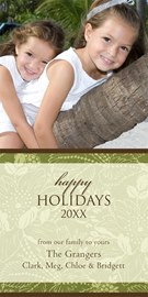 Olive Floral Photo Card