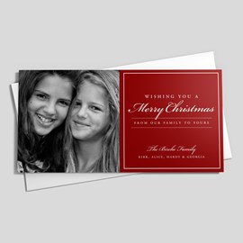 Elegant Red Photo Card