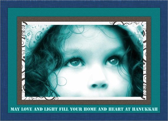 Hanukkah Scrapbook Photo Card