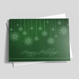 Green Hanging Snowflakes