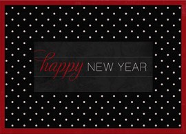Red & Black New Year Card