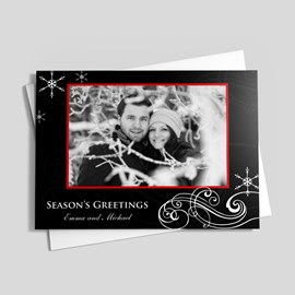 Swirling Snowflake Photo Card
