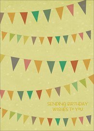 Yellow Birthday Streamers