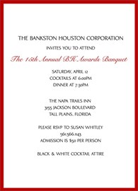 Red  Banquet Invitation
