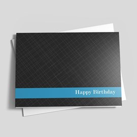 Gray Crosshatch Birthday