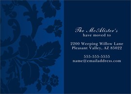 Blue Floral Announcement