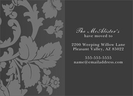 Gray Floral Announcement