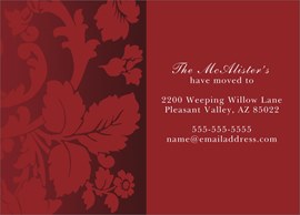 Red  Floral Announcement