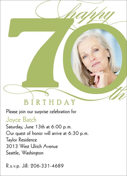 70th Milestone Birthday