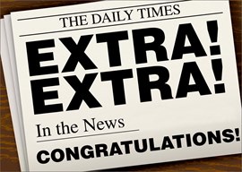 Extra! Extra! Congratulations!
