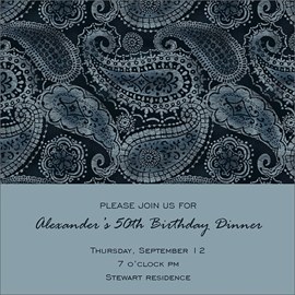 Paisley Birthday Invitation