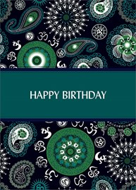 Blue Birthday Paisley