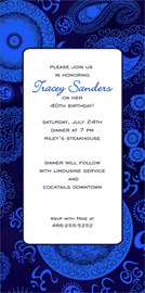 Blue Moroccan Invite