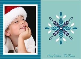 Blue Snowflake & Stripes