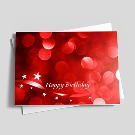Happy Birthday Lights Red